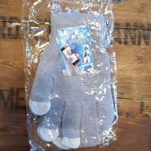Gray touch/text gloves